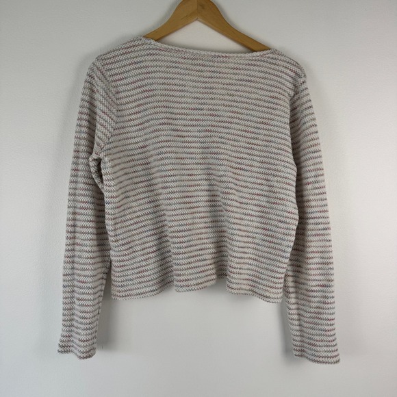 Madewell Womens Space-Dye Stripe Scoop Neck Pullover Sweater Knit Top XL AF983 - Picture 3 of 15